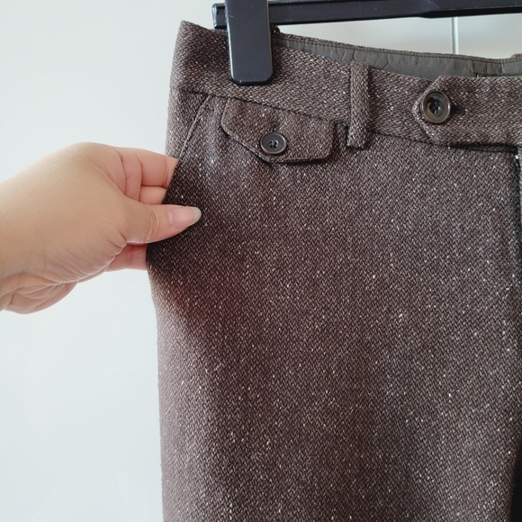 Eddie Bauer Blakely Fit Brown Straight Leg Wool Blend Pants - Picture 5 of 13